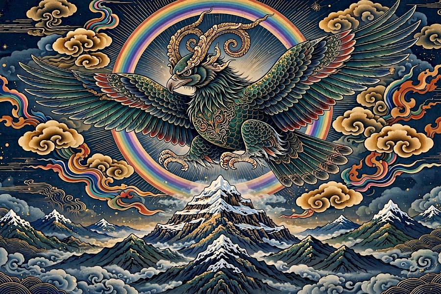 ཁྱུང་དང་འཛམ་གླིང་གི་བྱ་ཆེན་དམ་པ་རྣམས། དཔྱད་བསྡུར་ཞིབ་འཇུག