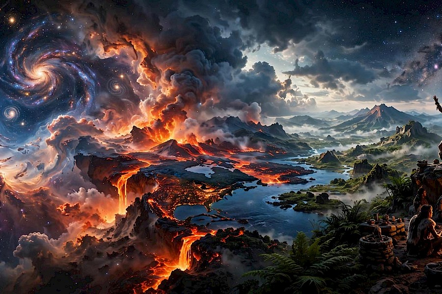 A Chronicle in Six Parts: From the Birth of the Universe to the Formation of Belief Systems